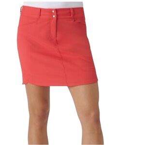 Adidas size 12 coral 3-Stripe Golf Skort climate control stretch 
Pink / orange